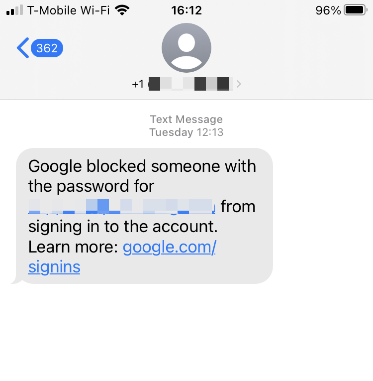 Long Code Google text messaging