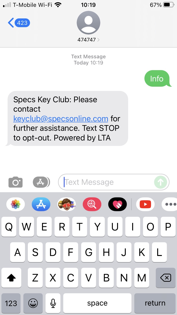 Short Code  text messaging