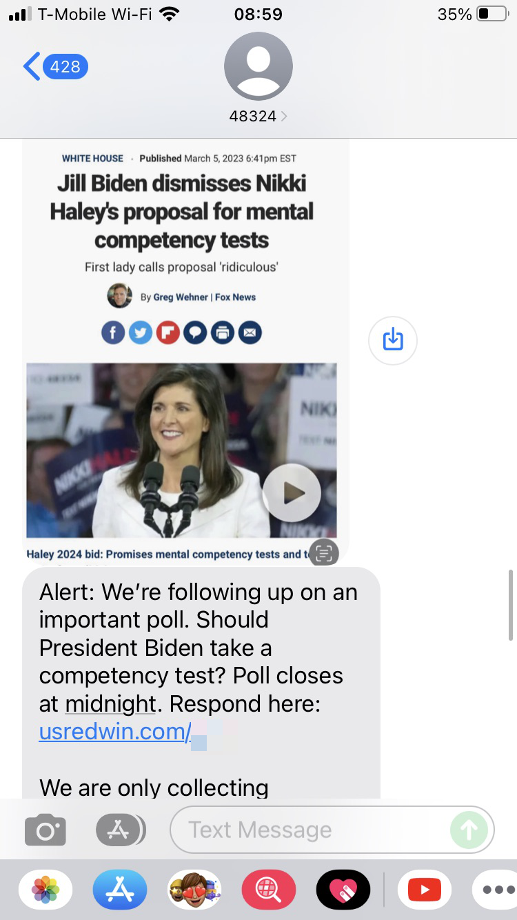 Short Code Nikki Haley text messaging