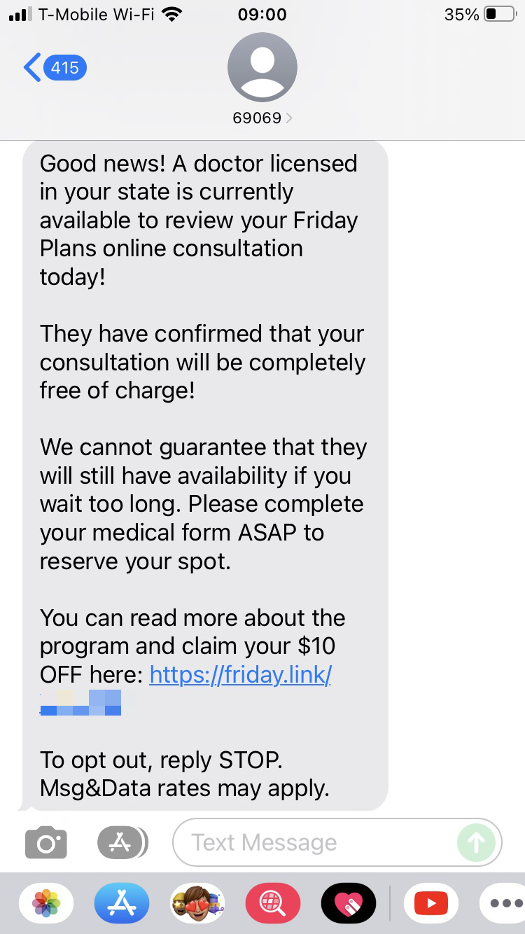 Short Code Friday Plans - Public Health Forum text messaging