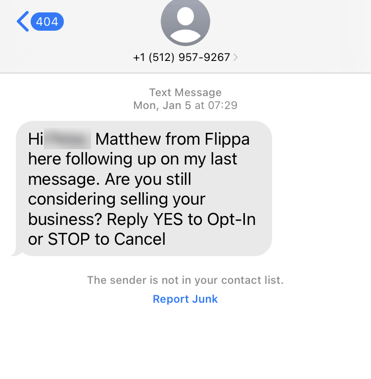 Long Code Flippa text messaging