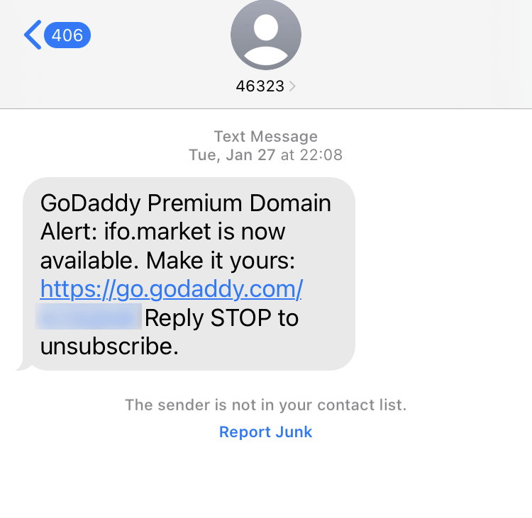 Short Code GoDaddy text messaging