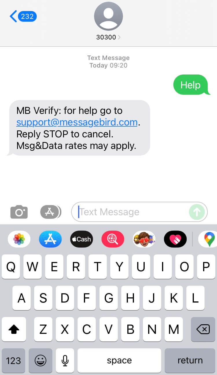 Short Code Bird text messaging