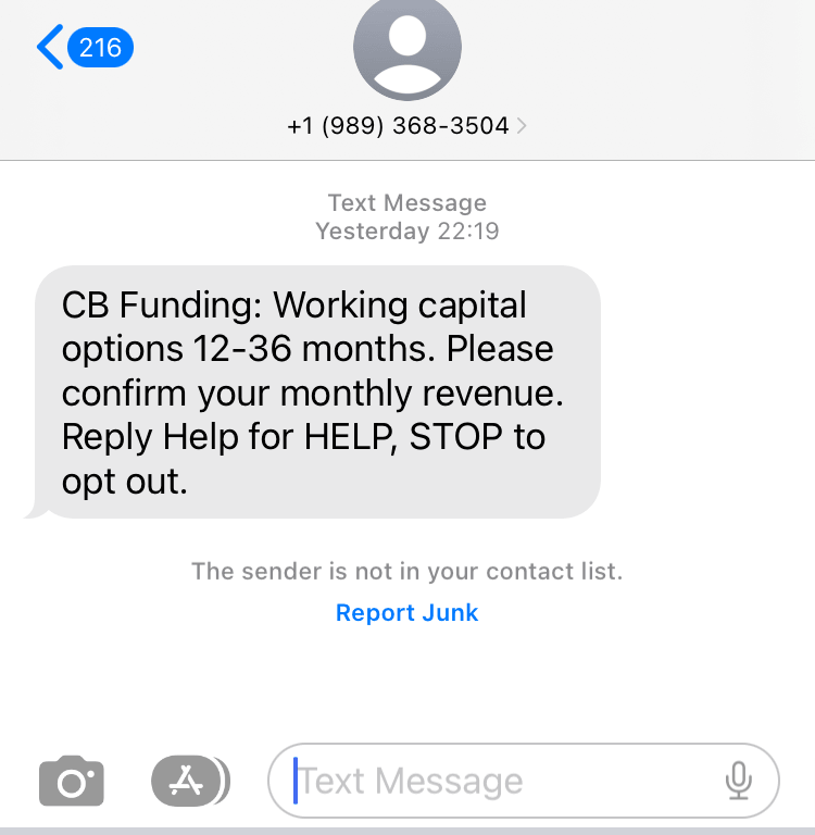 Long Code CB Funding text messaging