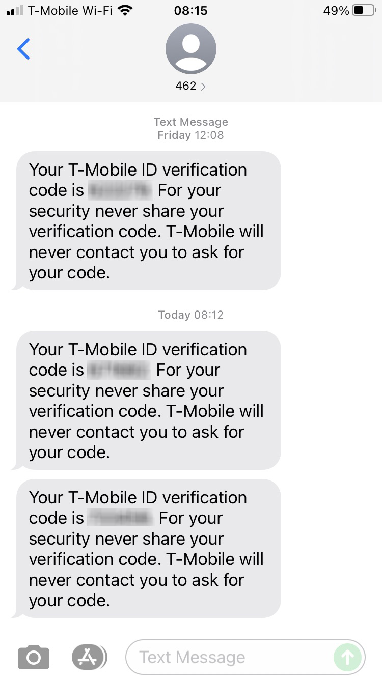 Short Code T-Mobile text messaging