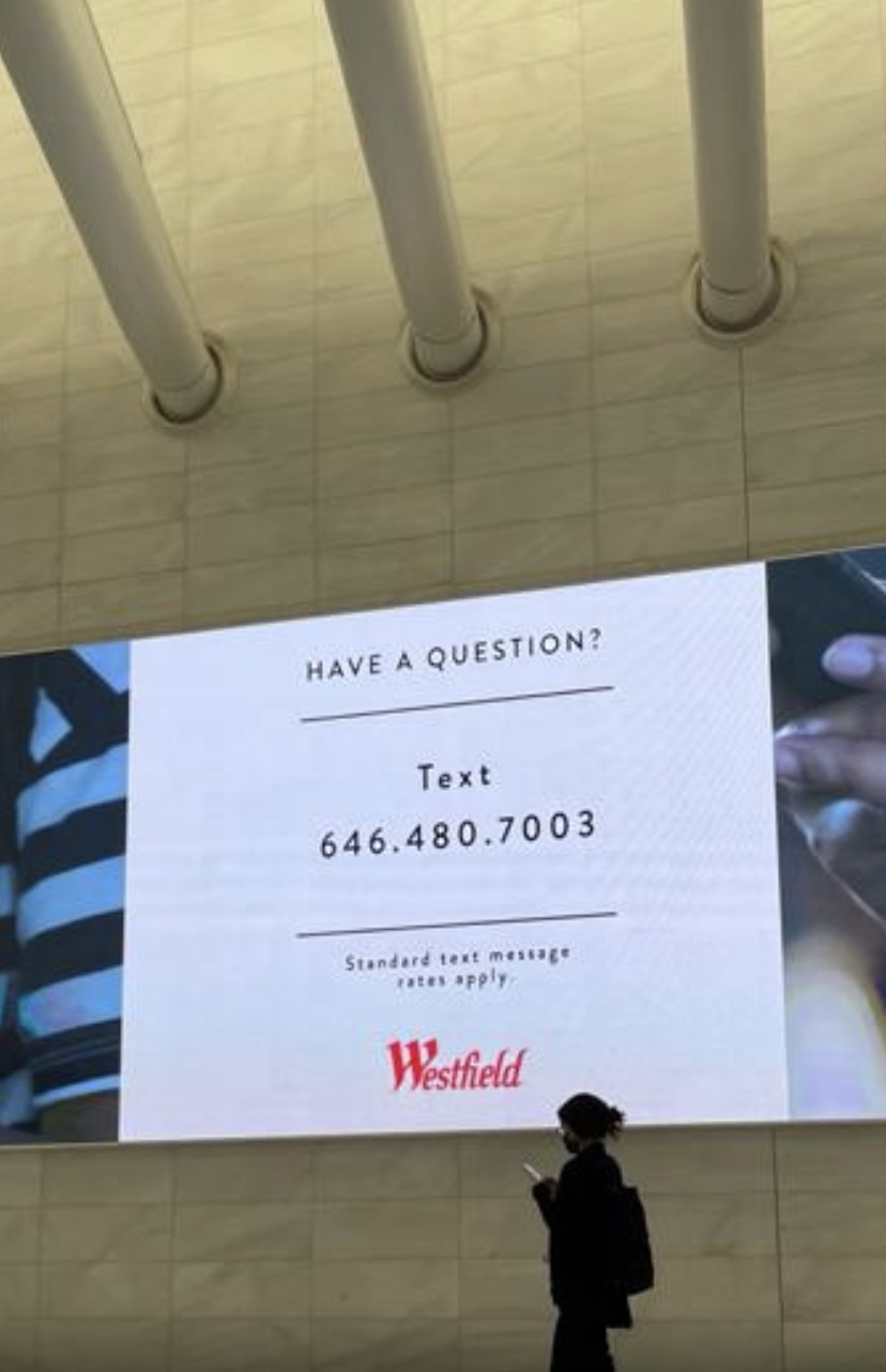 Long Code Westfield text messaging