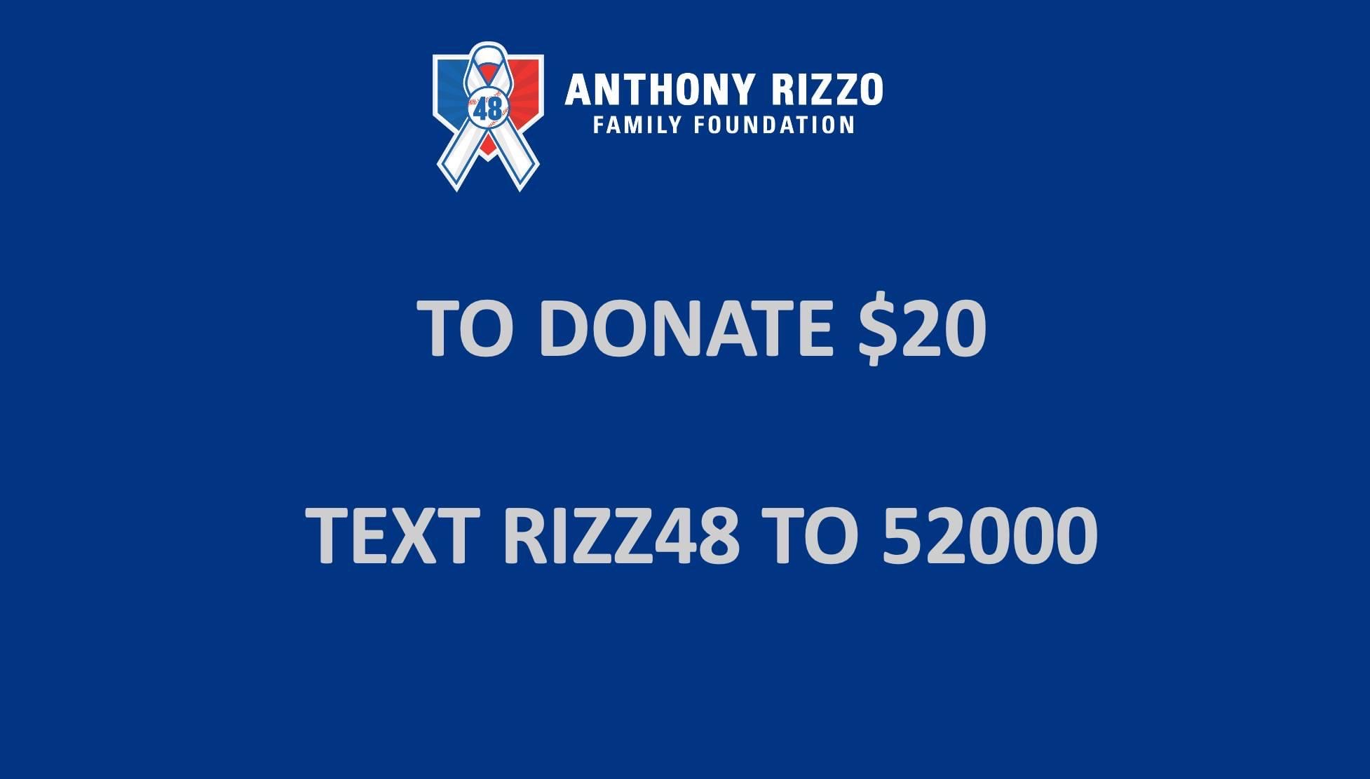 Short Code Anthony Rizzo Family Foundation text messaging