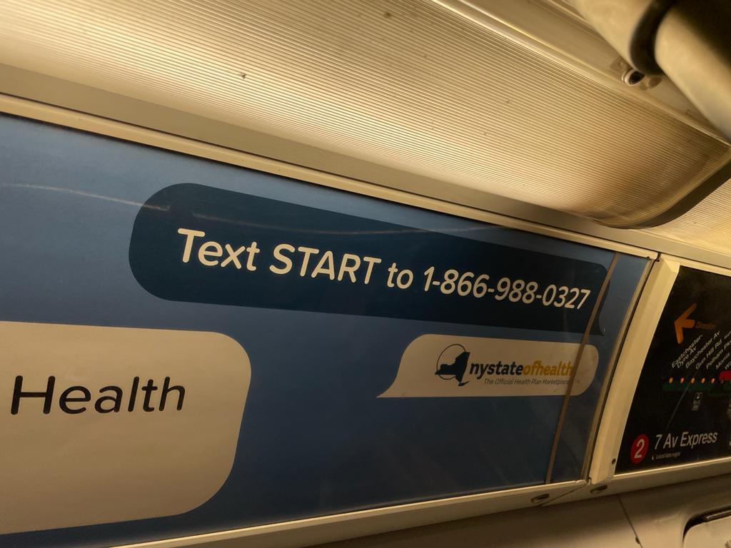 Long Code New York State of Health text messaging