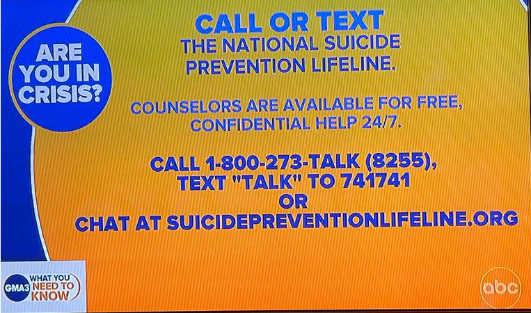 Short Code Suicide Prevention Lifeline text messaging