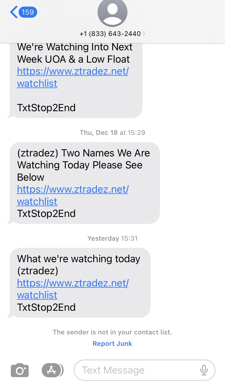Long Code ztradez text messaging