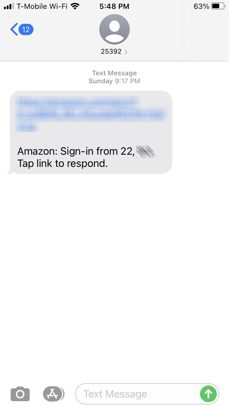 Short Code Amazon text messaging